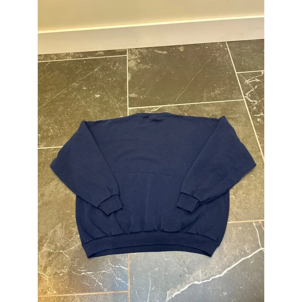 Vintage Still Plays With Cars Navy Blue Crewneck Sweatshirt Mens XL Graphic